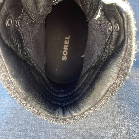 Sorel Conquest Wedge Waterproof Black Lace Up Boots 5.5 - Picture 10 of 10